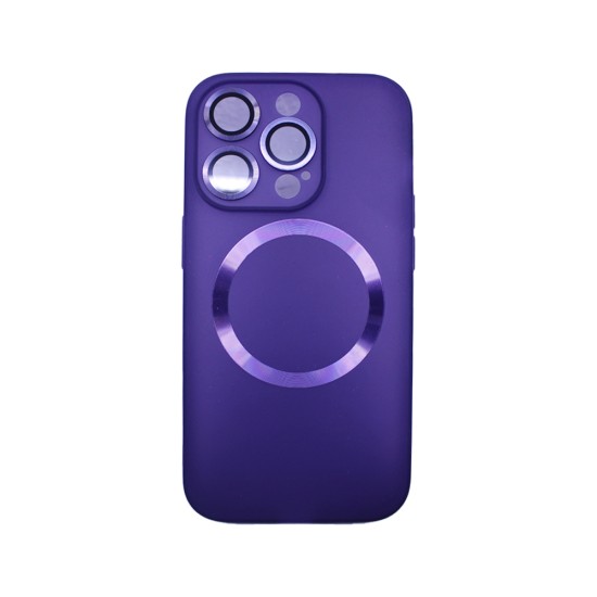 Magnetic Case with Camera Lens for Apple iPhone 14 Pro Purple Magnetic Case with Camera Lens for Apple iPhone 14 Pro Purple
